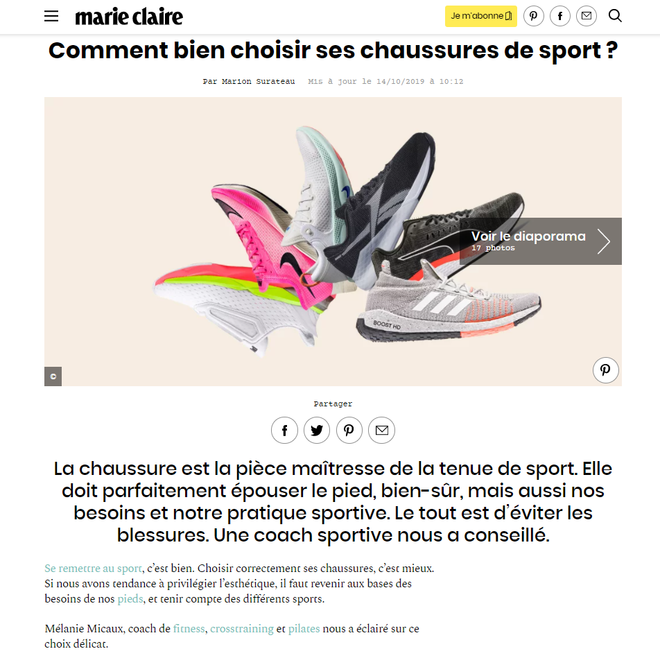 Comment choisir une chaussure de sport?